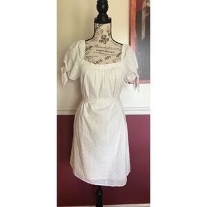 Universal Thread Tie Sleeve Shift Ivory Dress Size Small Bow Detail On Sleeve